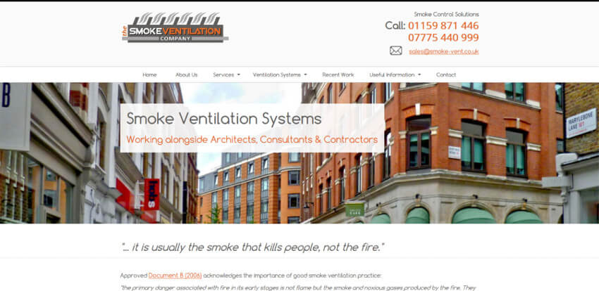 The Smoke Ventilation Company Website