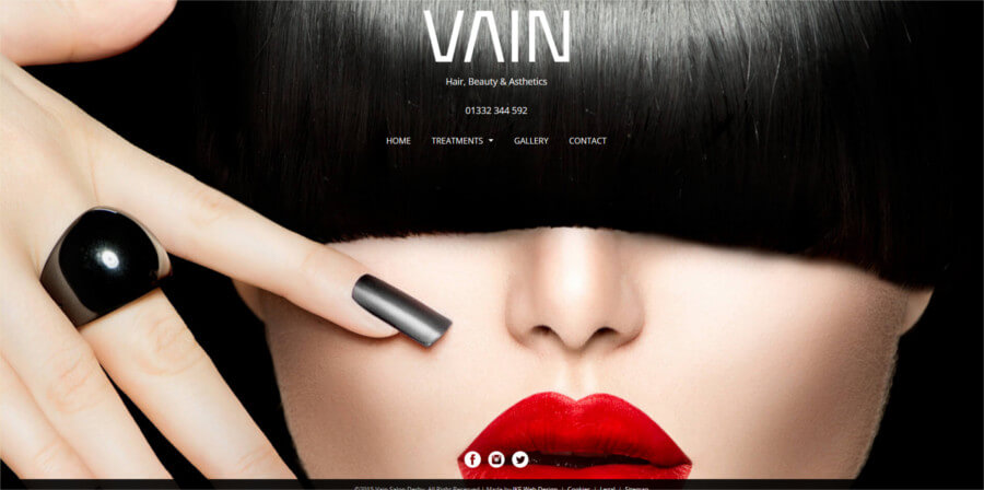 Vain Salon website